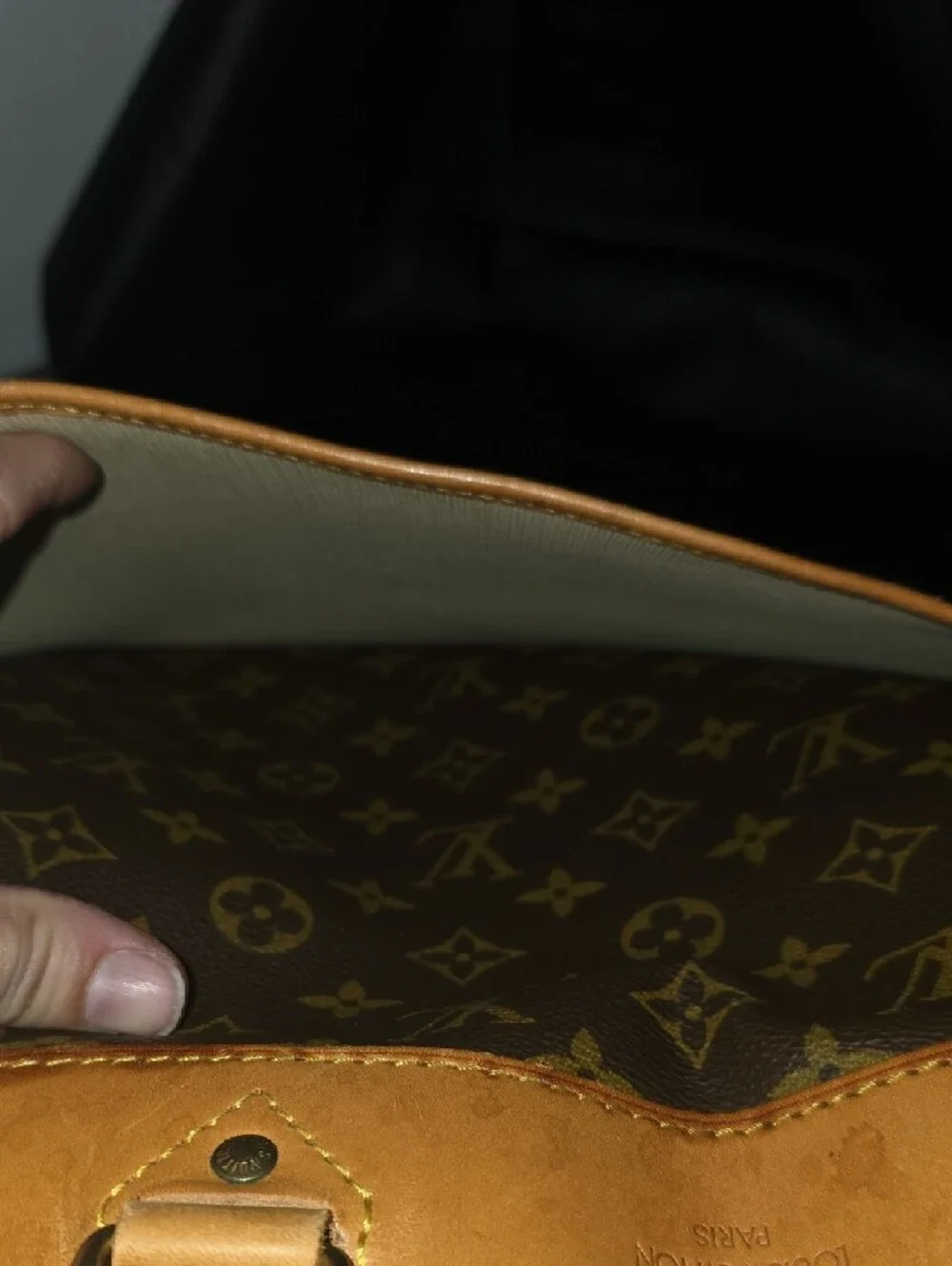 Vintage Louis Vuitton Brown Monogram Canvas Dual Compartment Luggage